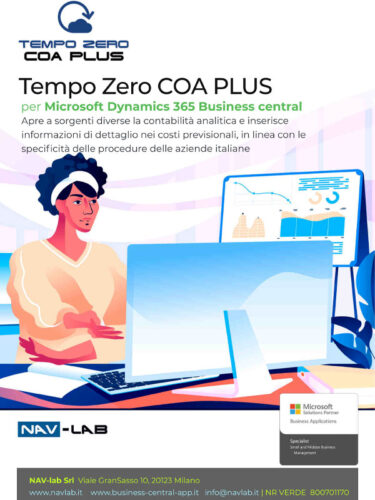 download brochure Tempo Zero Coa Plus App NAV-lab per Business Central | NAV-lab