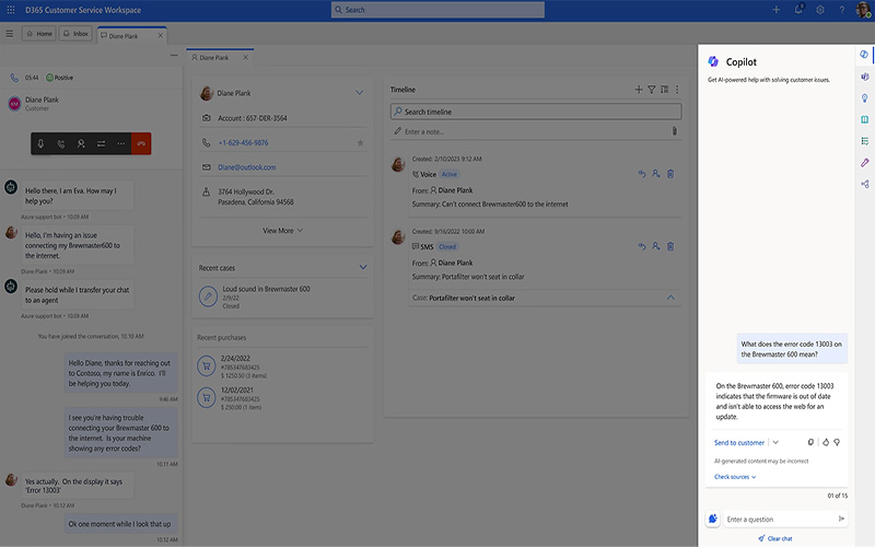 Copilot nel Crm Dynamics 365 Customer Service | Navlab